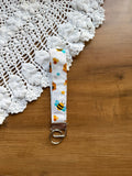 Basic Bees Wristlet w/ Silver Keychain