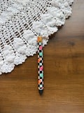 Sherbet Smiley Checkered Pen