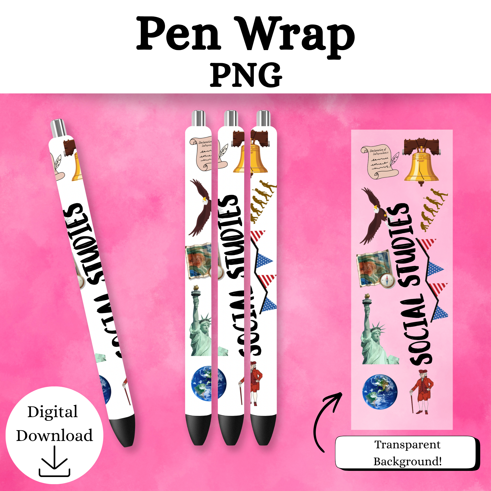 Social Studies Pen Wrap DIGITAL