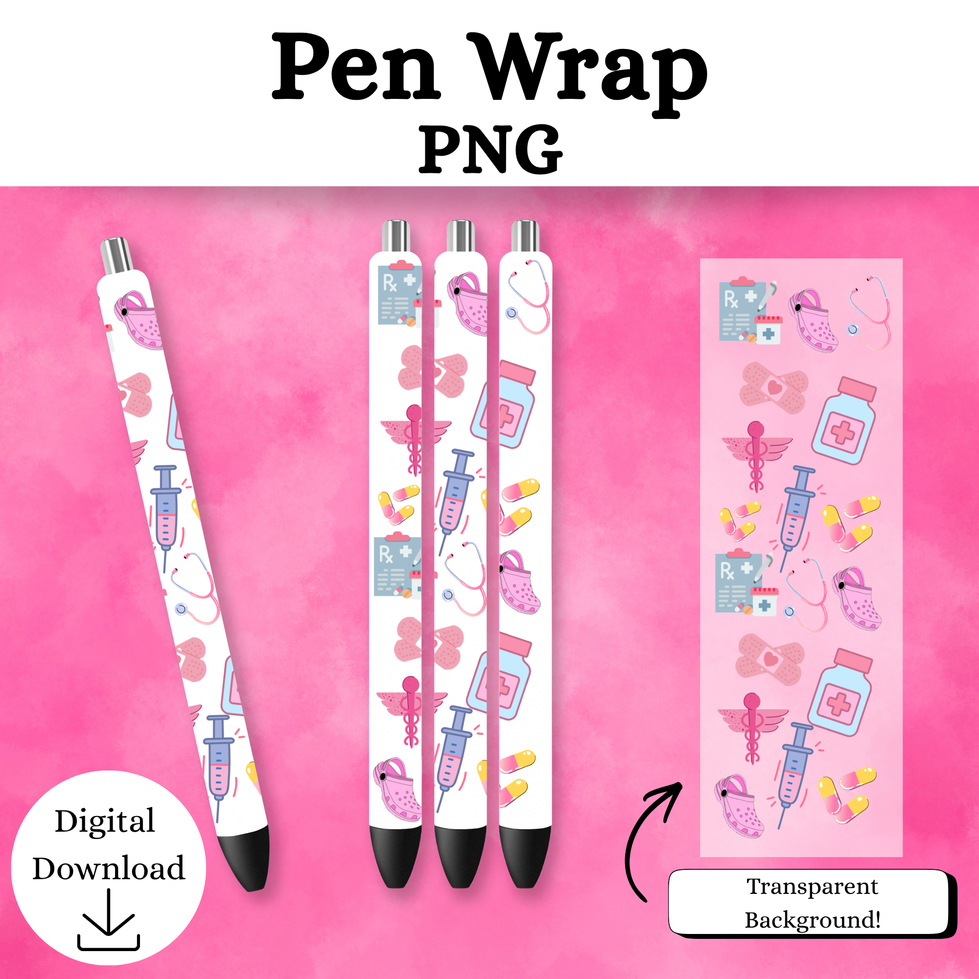 Medical PINK Pen Wrap DIGITAL