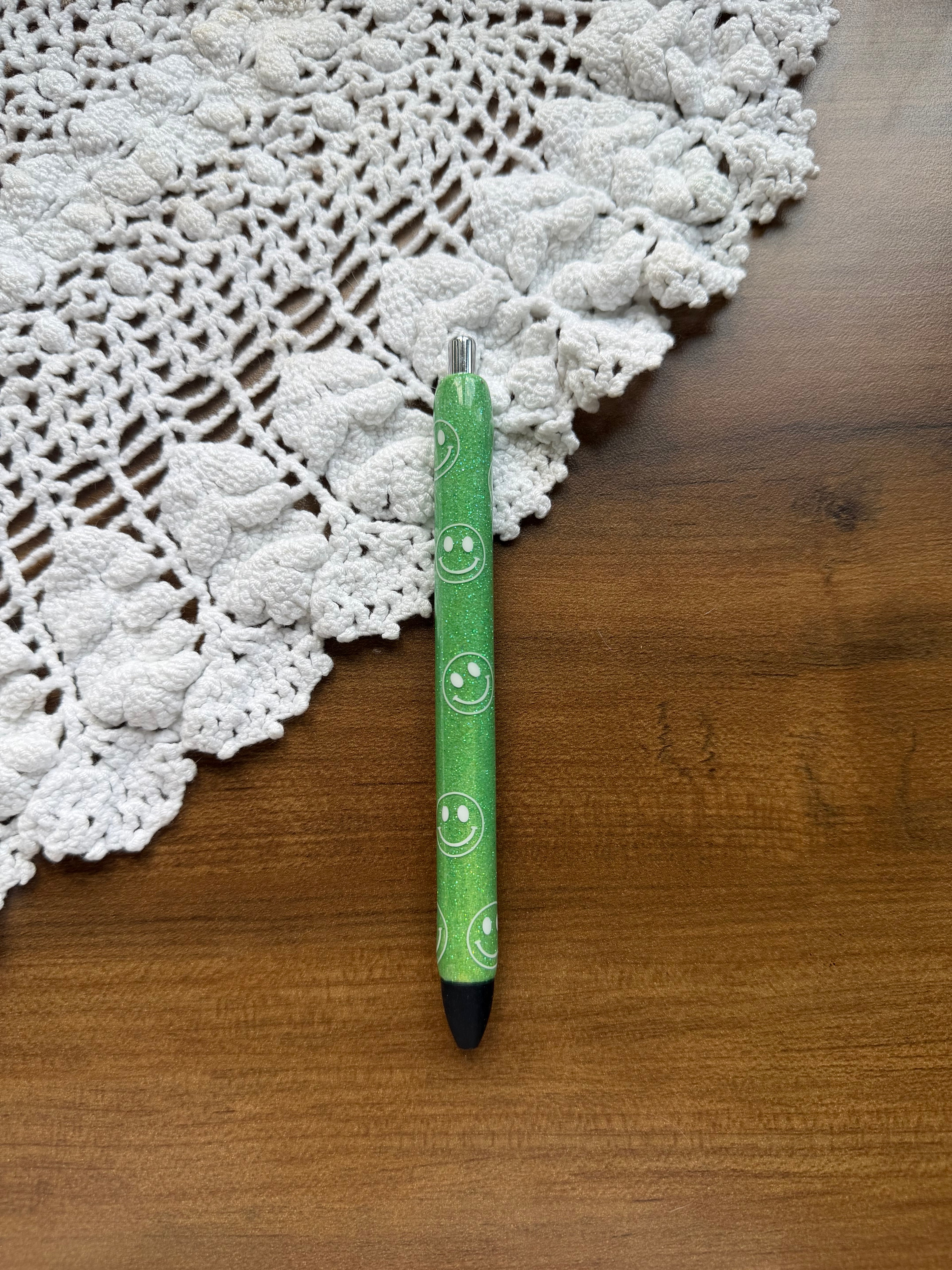 Mint Green Smiley Pen