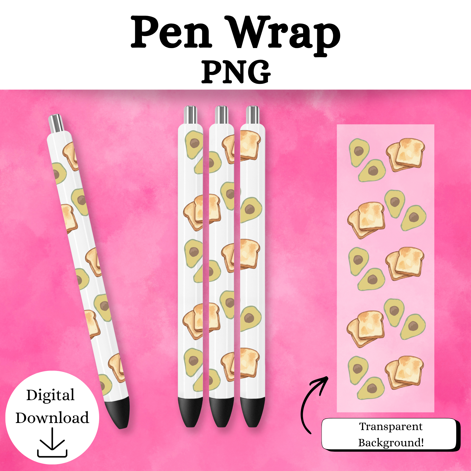 Avocado & Toast Pen Wrap DIGITAL