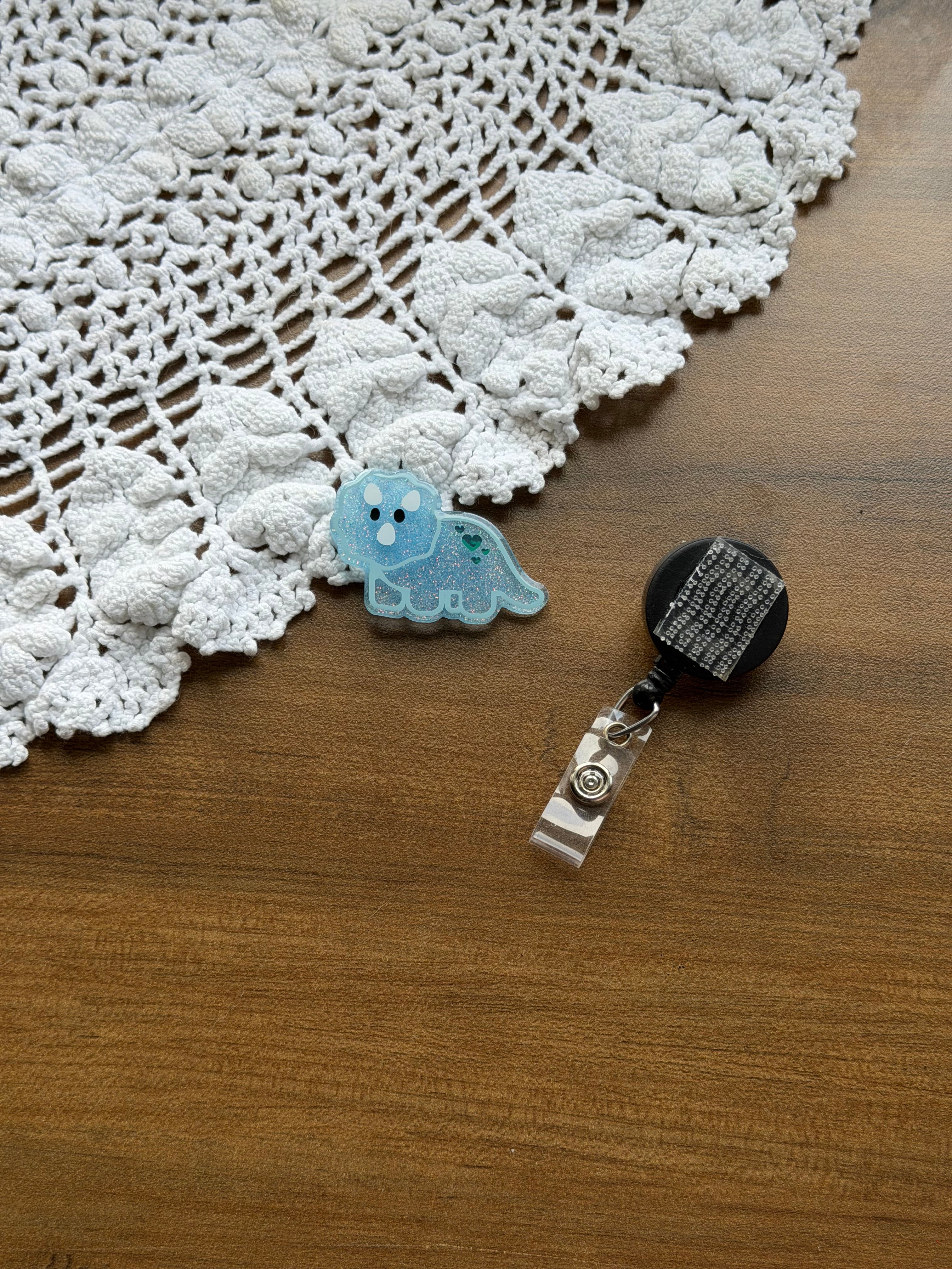 Blue Dino Badge Reel