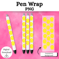 Droopy Smiley Face Pen Wrap DIGITAL