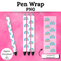 Blue Pencil Rainbow Pen Wrap DIGITAL