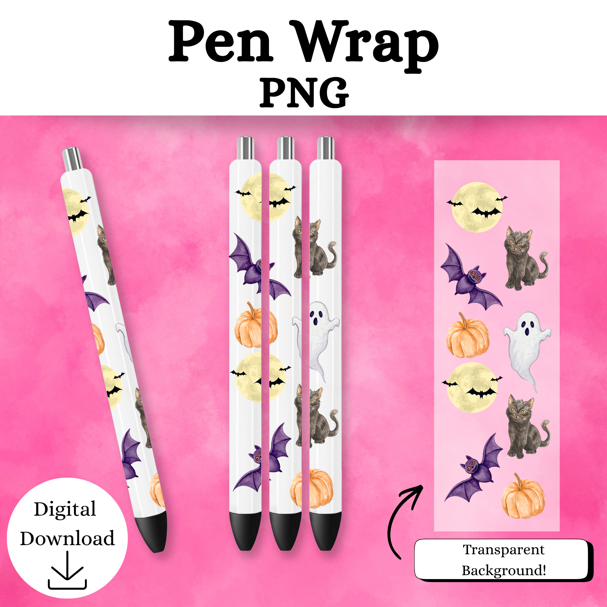 Bats & Cats Pen Wrap DIGITAL