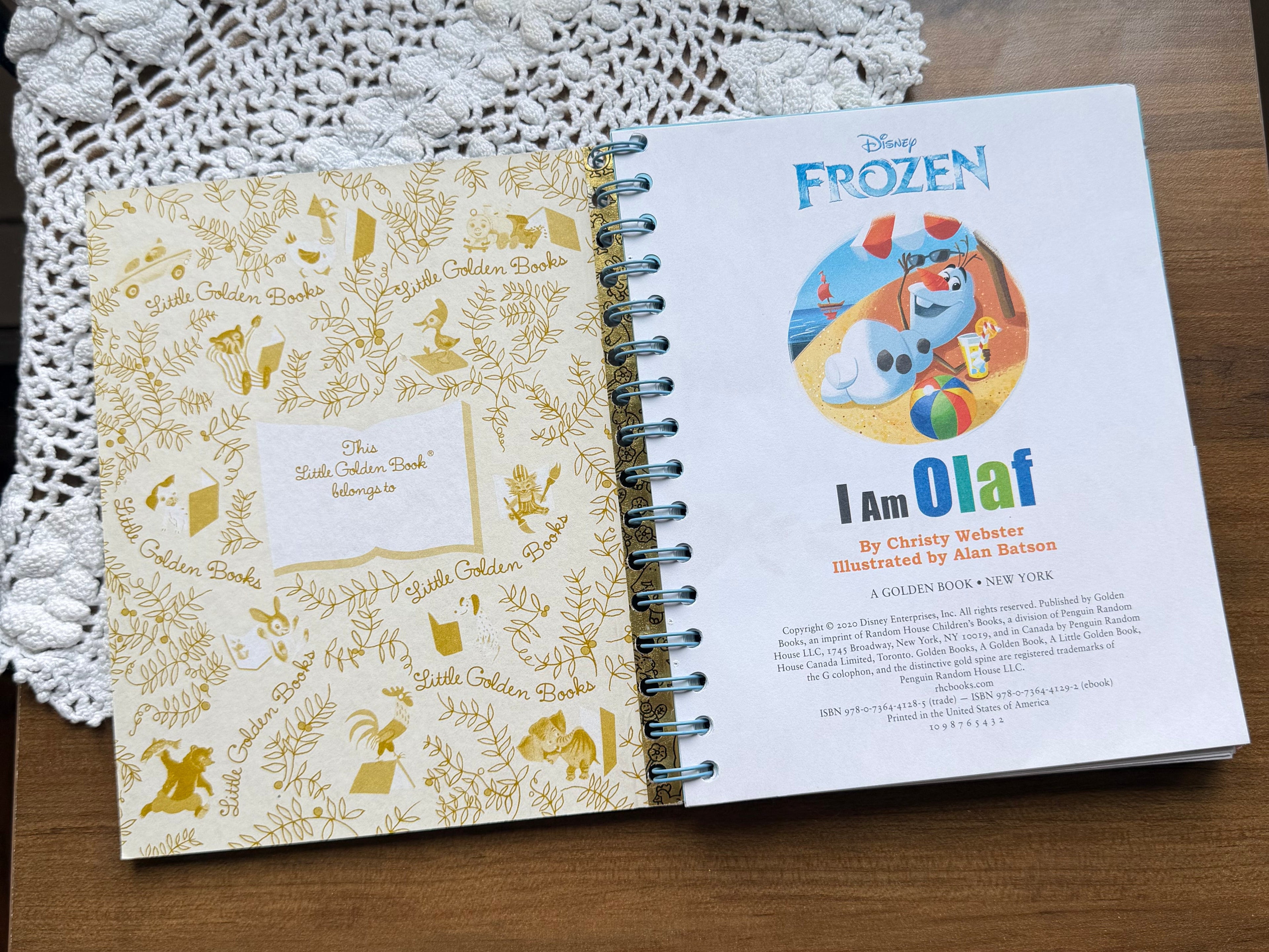 I am Olaf Little Golden Book Journal