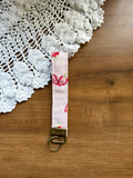 Strawberry Wristlet w/ Bronze Keychain