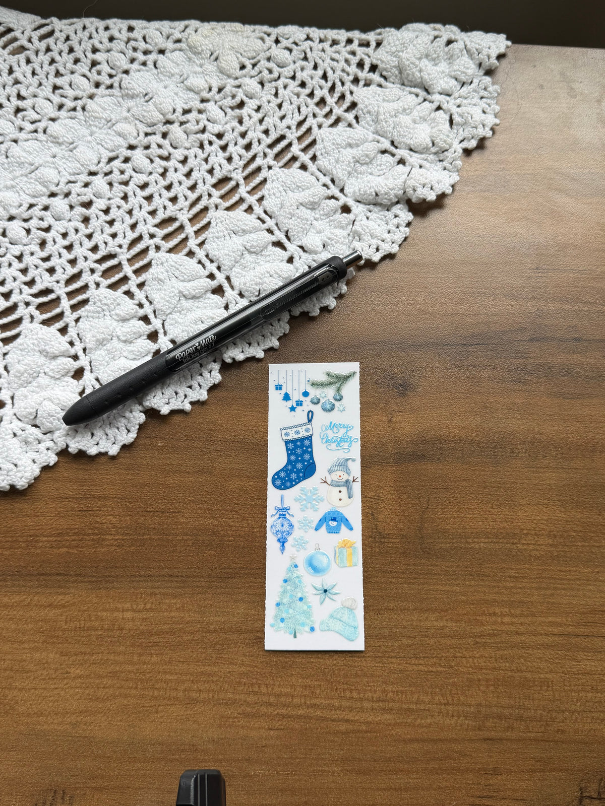 Blue Christmas Pen Wrap