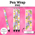 Lemon Patchwork Pen Wrap DIGITAL