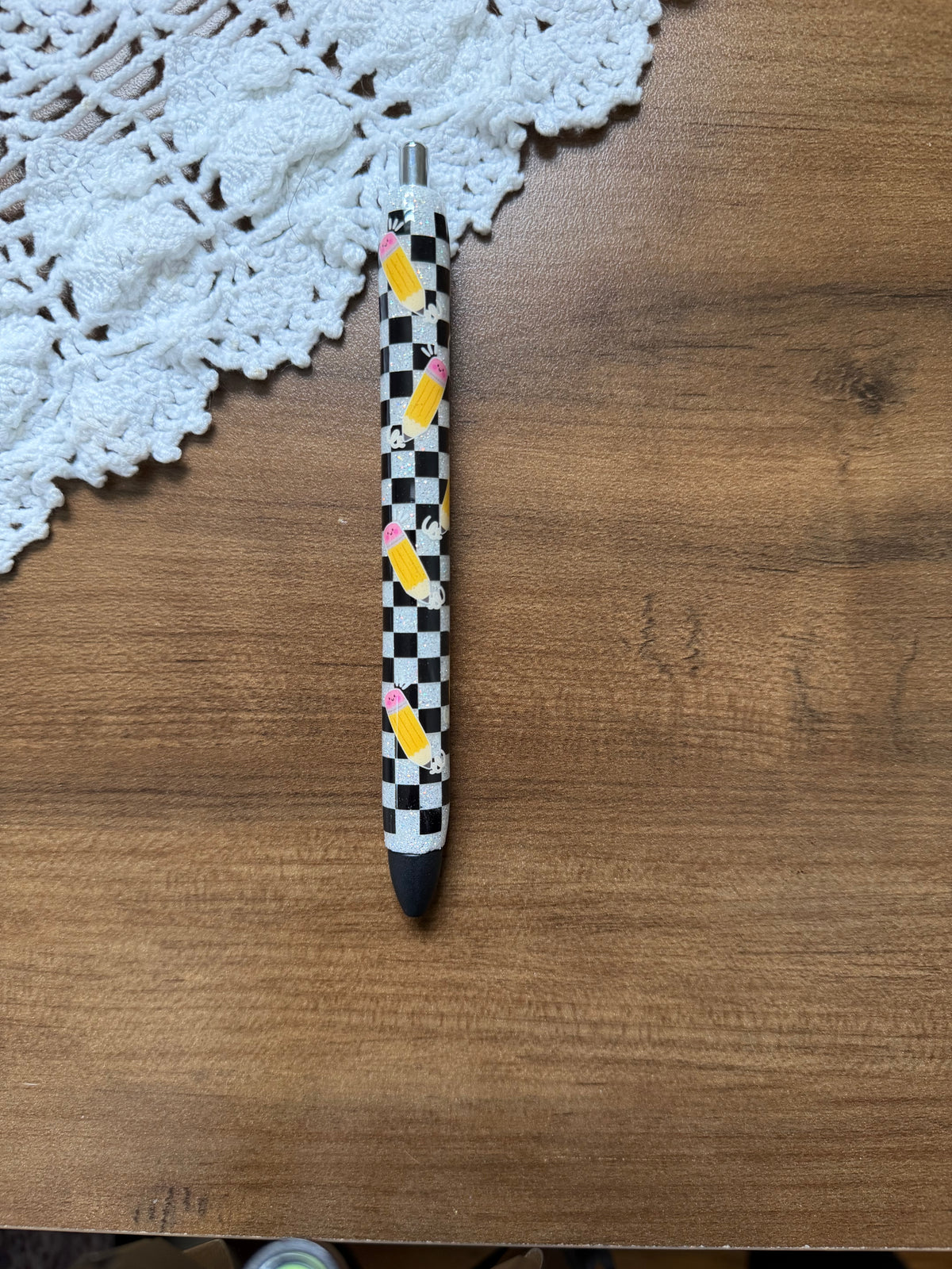 Pencil Checkered Pen
