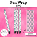 Floral Lattice Pen Wrap DIGITAL