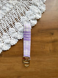 Purple Plaid Wristlet w/ Gold Keychain