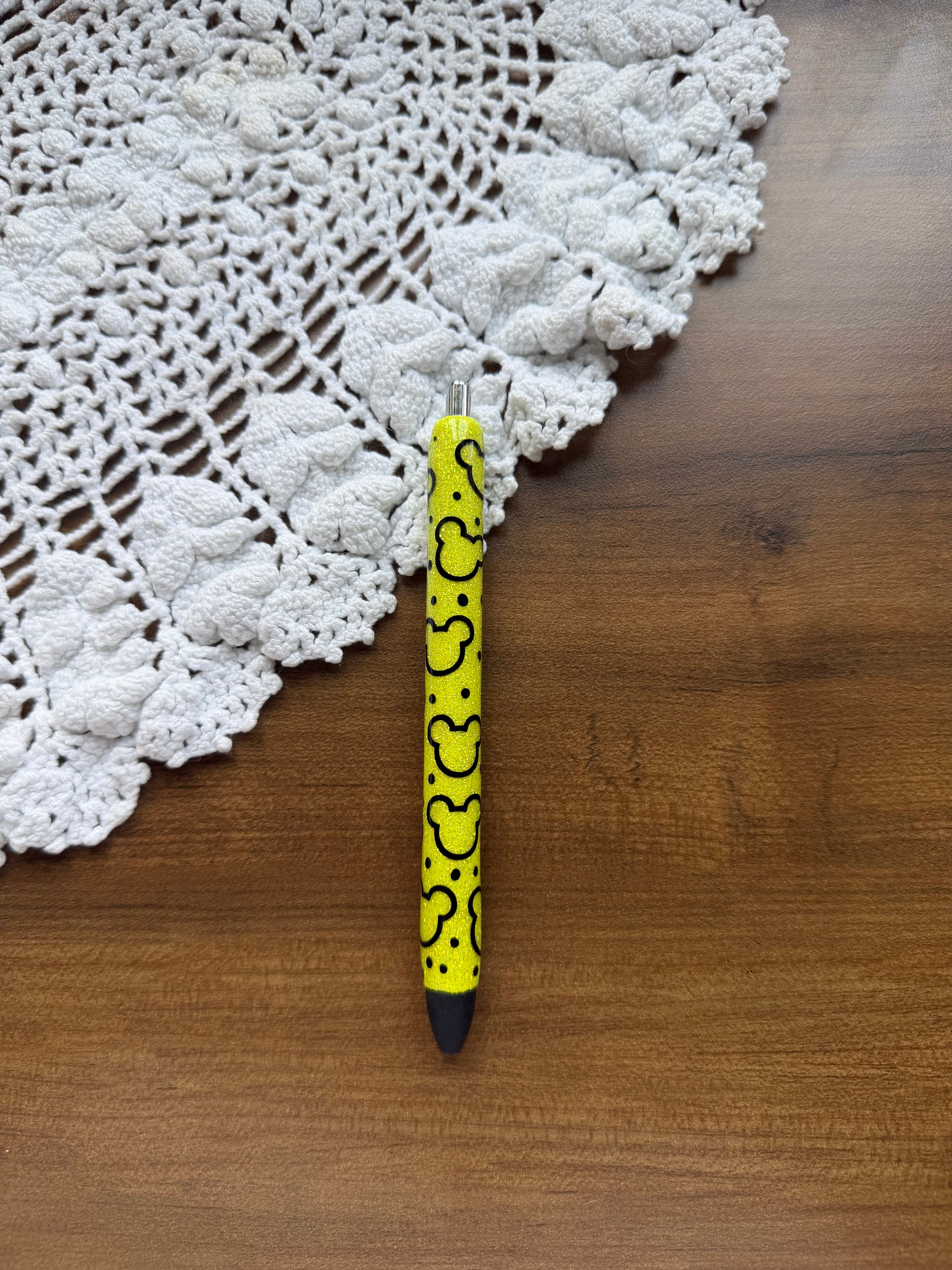 Yellow Mouse w/ Black Ears Pen