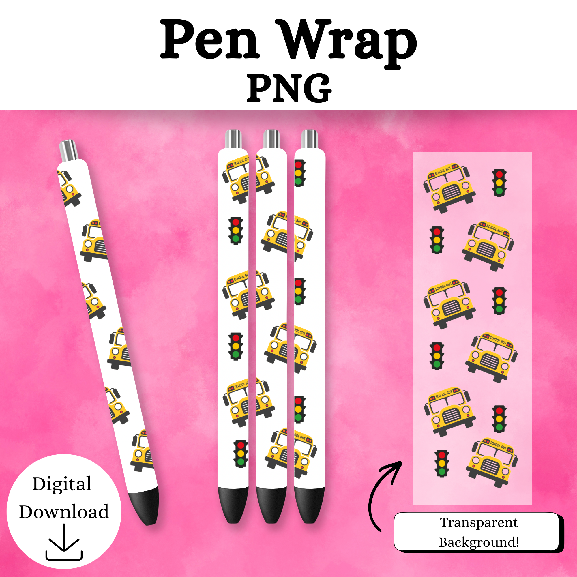 School Bus Pen Wrap DIGITAL