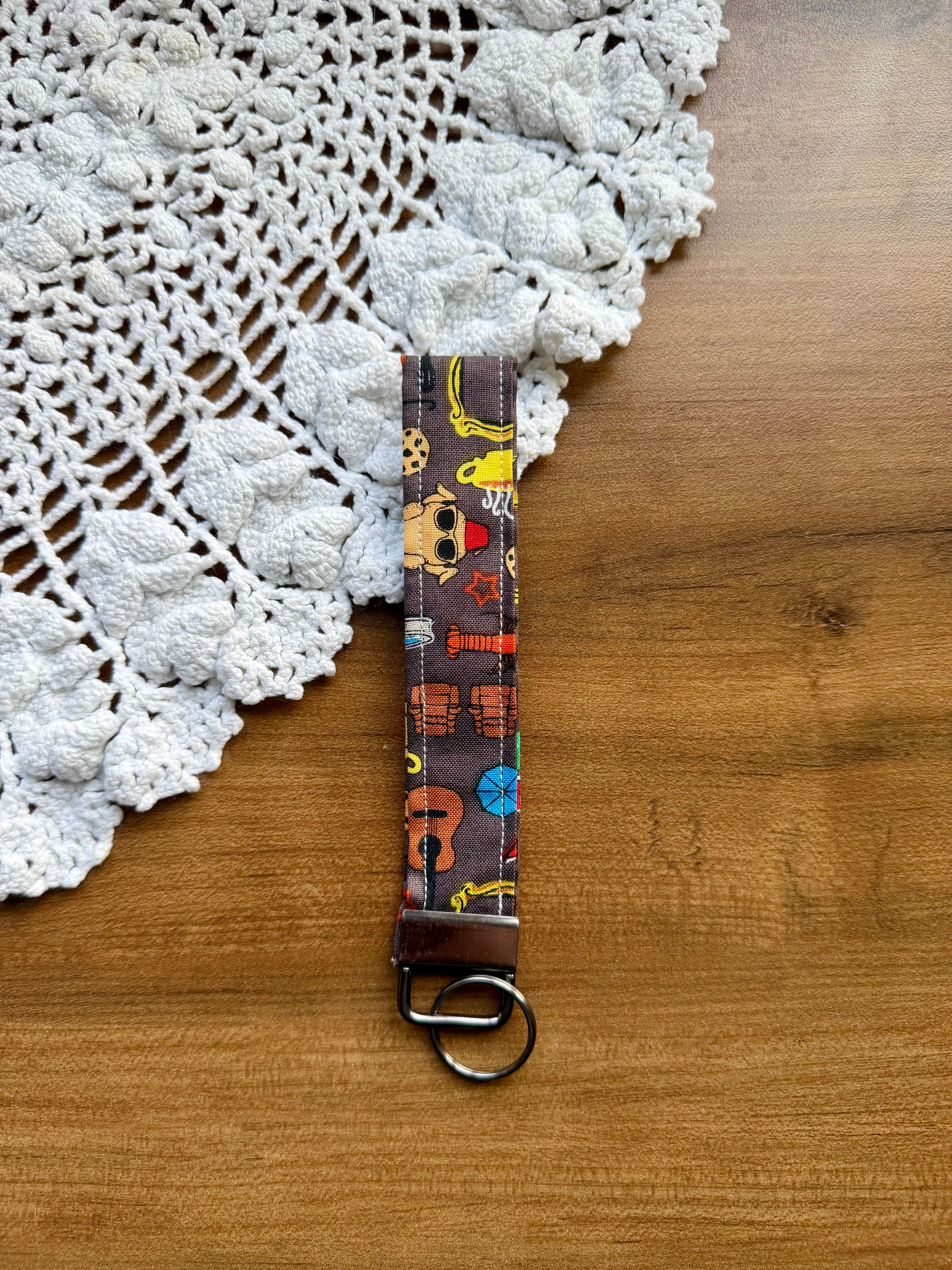 Friends Wristlet w/ Black Keychain
