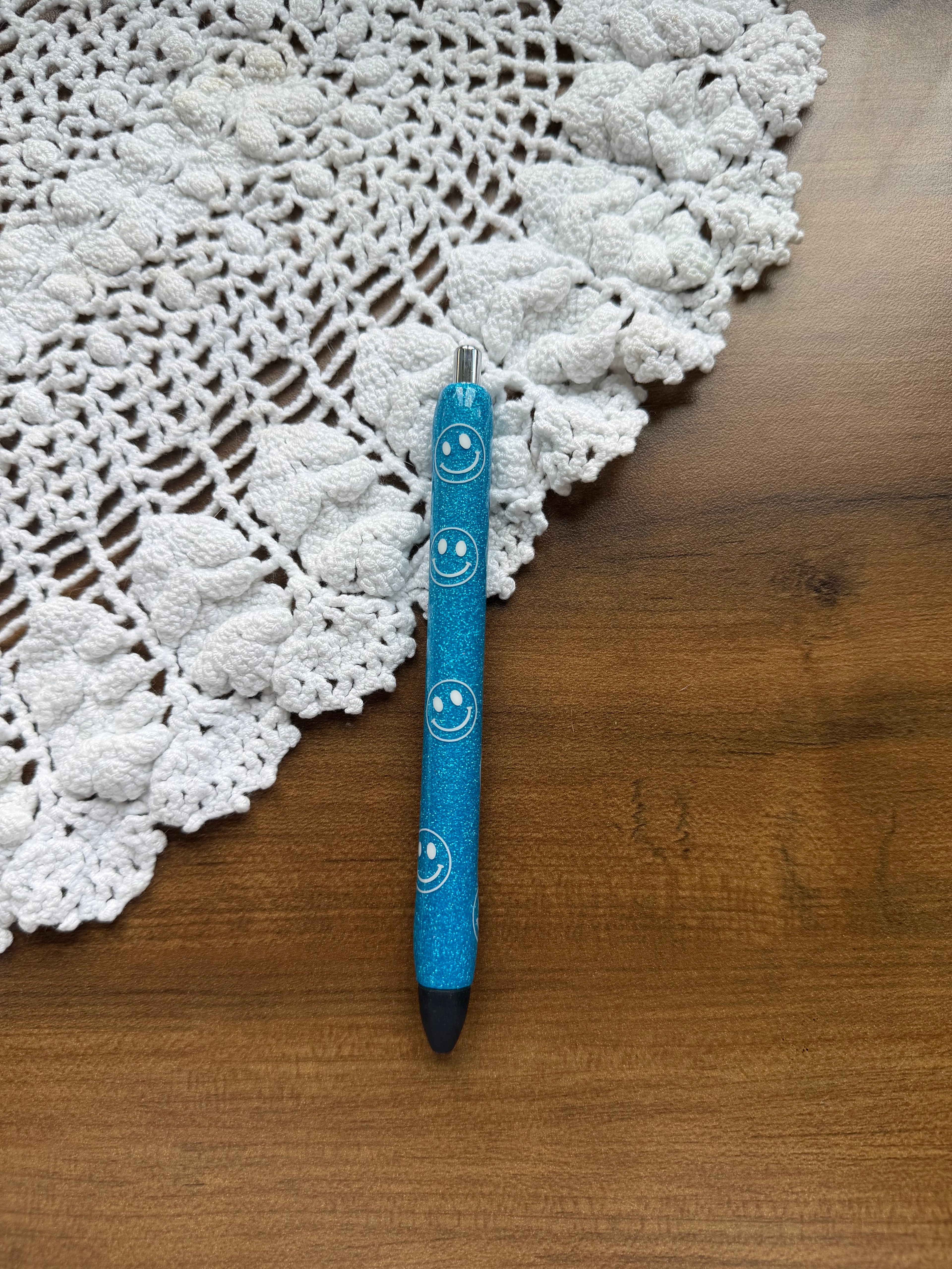 Capri Blue Smiley Pen