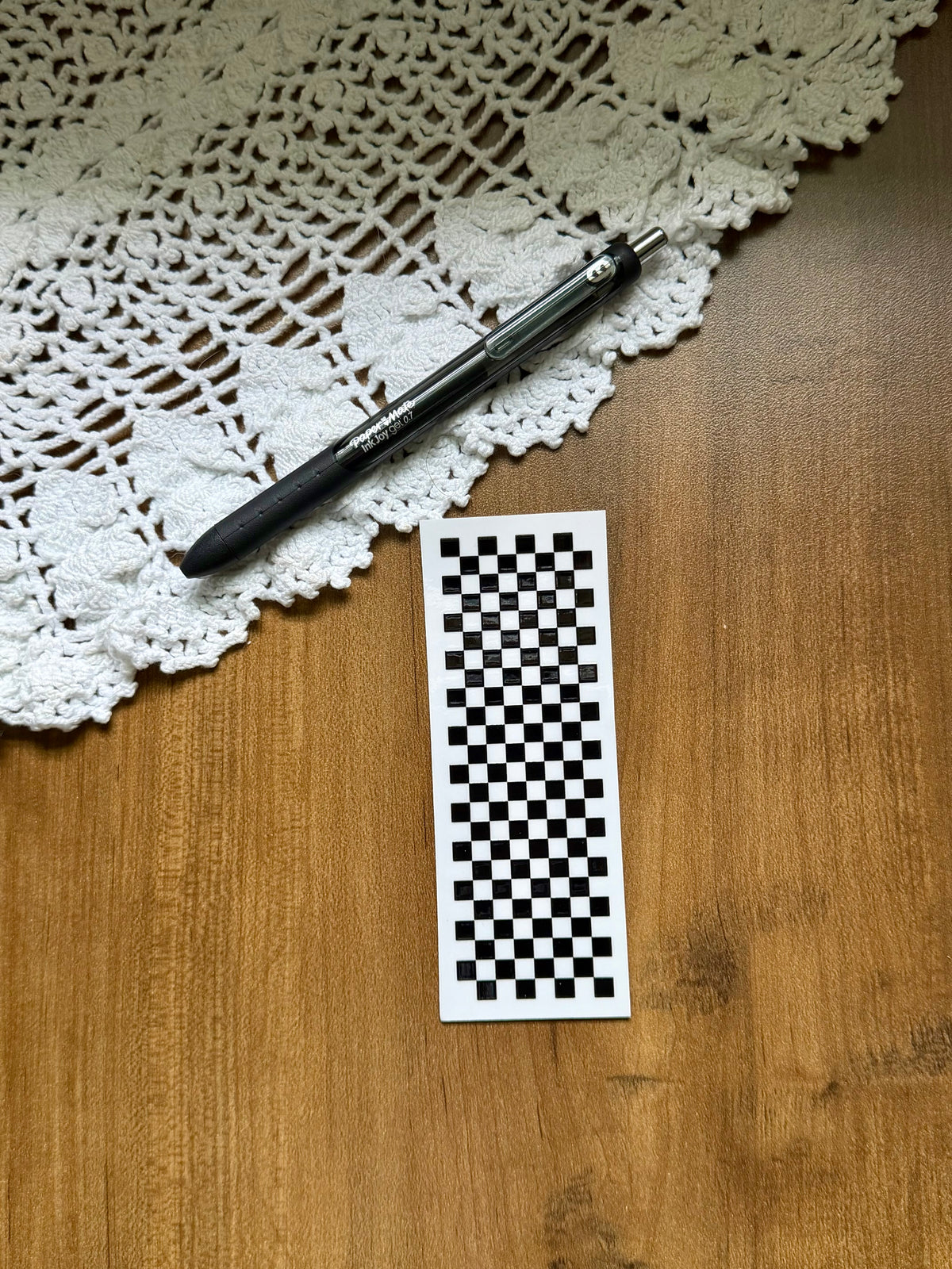 Black Checkered Pen Wrap