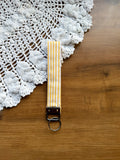 Yellow Stripes w/ Black Keychain