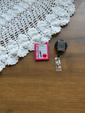 Pink Clipboard Badge Reel