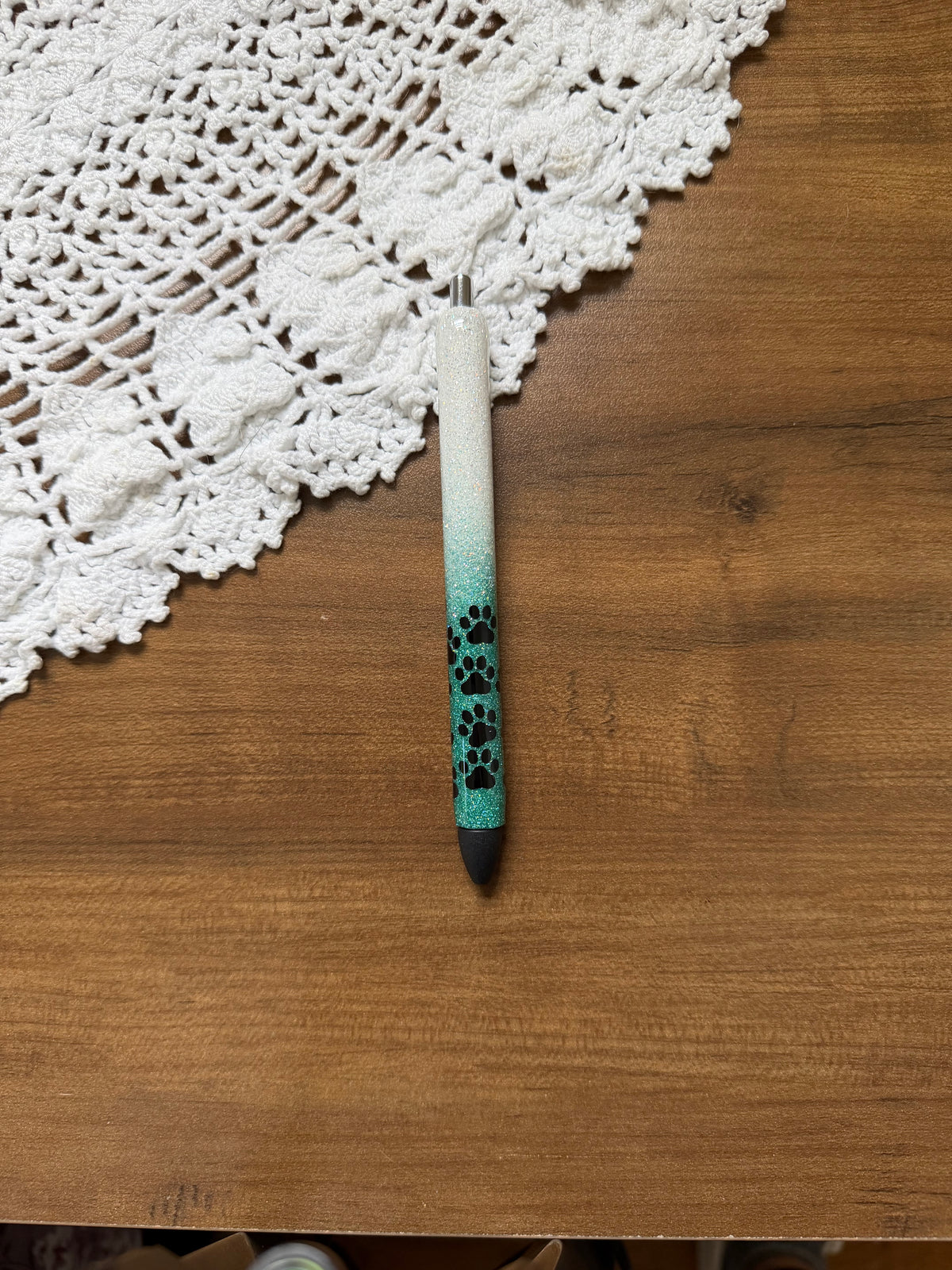 Teal Paw Ombre