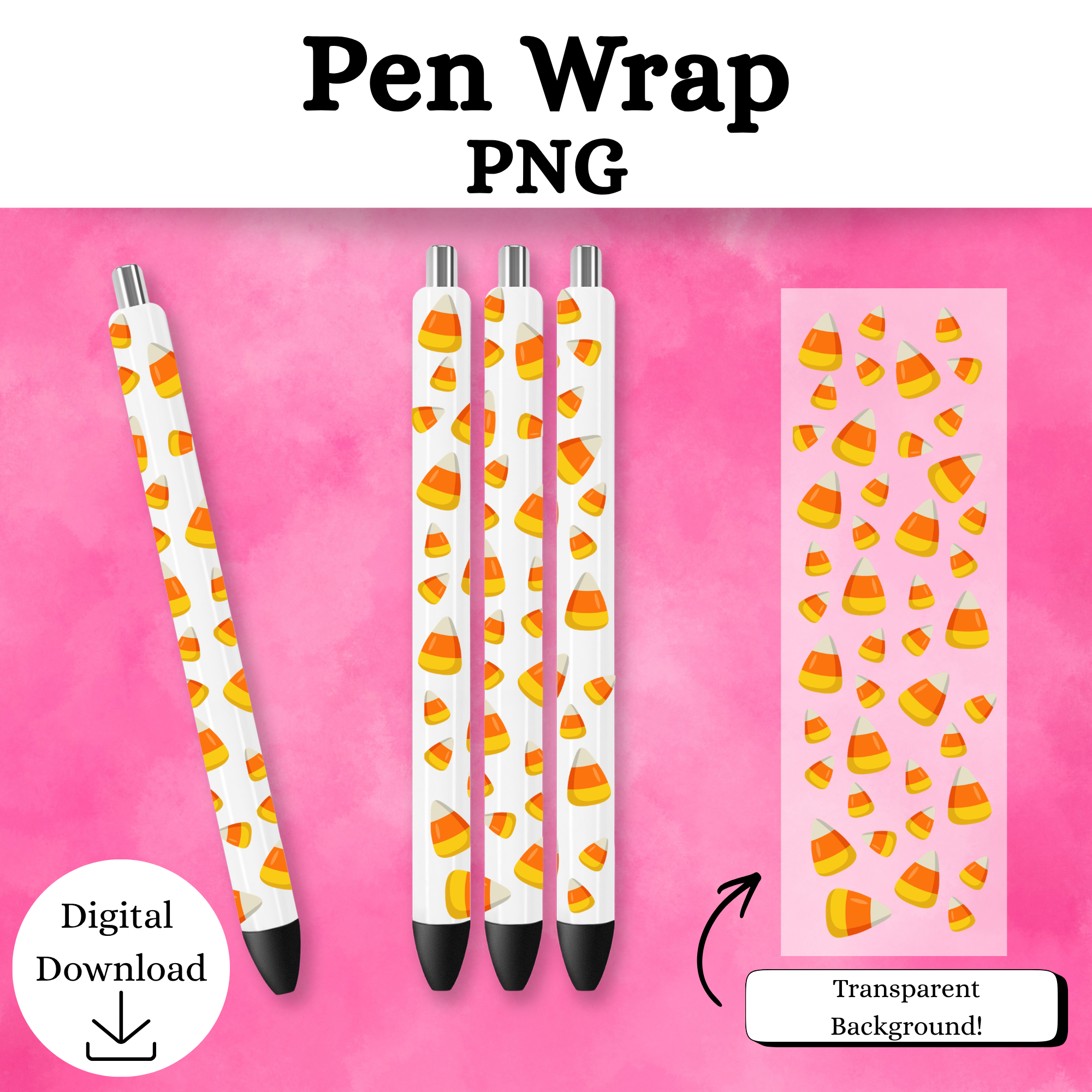 Candy Corn Pen Wrap DIGITAL