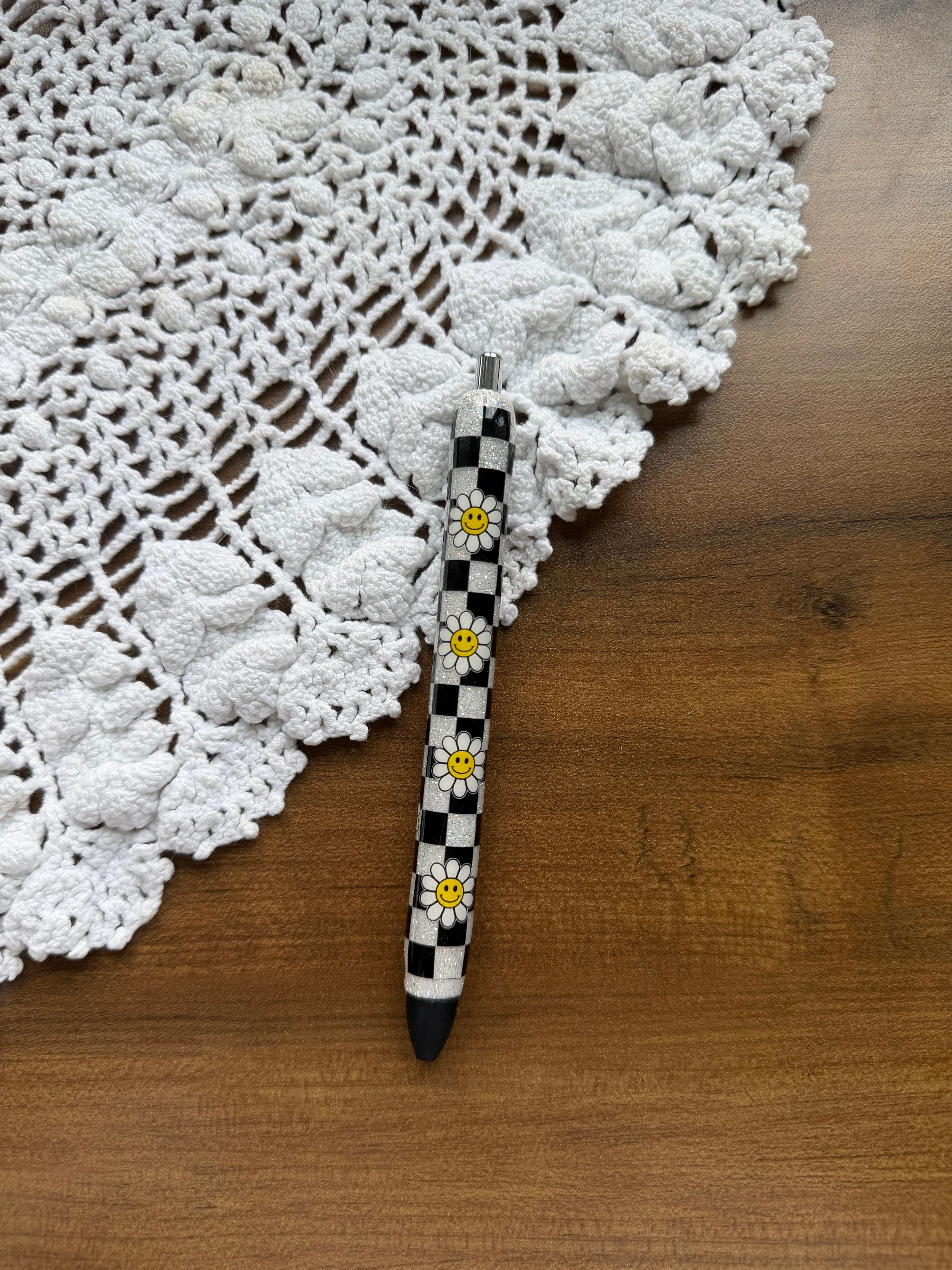 Daisy Checkered Ombré Pen