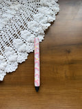 Rainbow Pen on Matte White Glitter