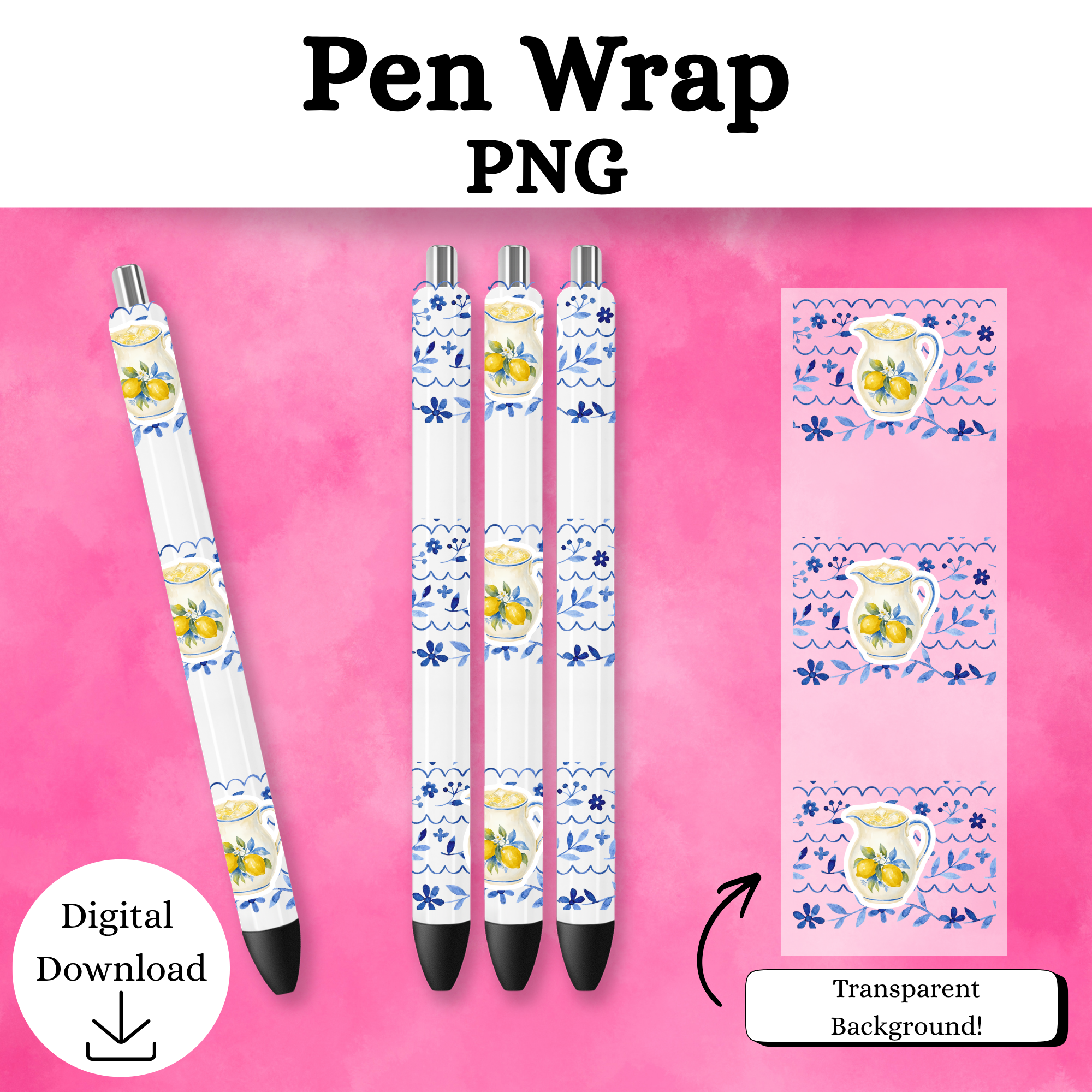 Mediterranean Lemon Pen Wrap DIGITAL