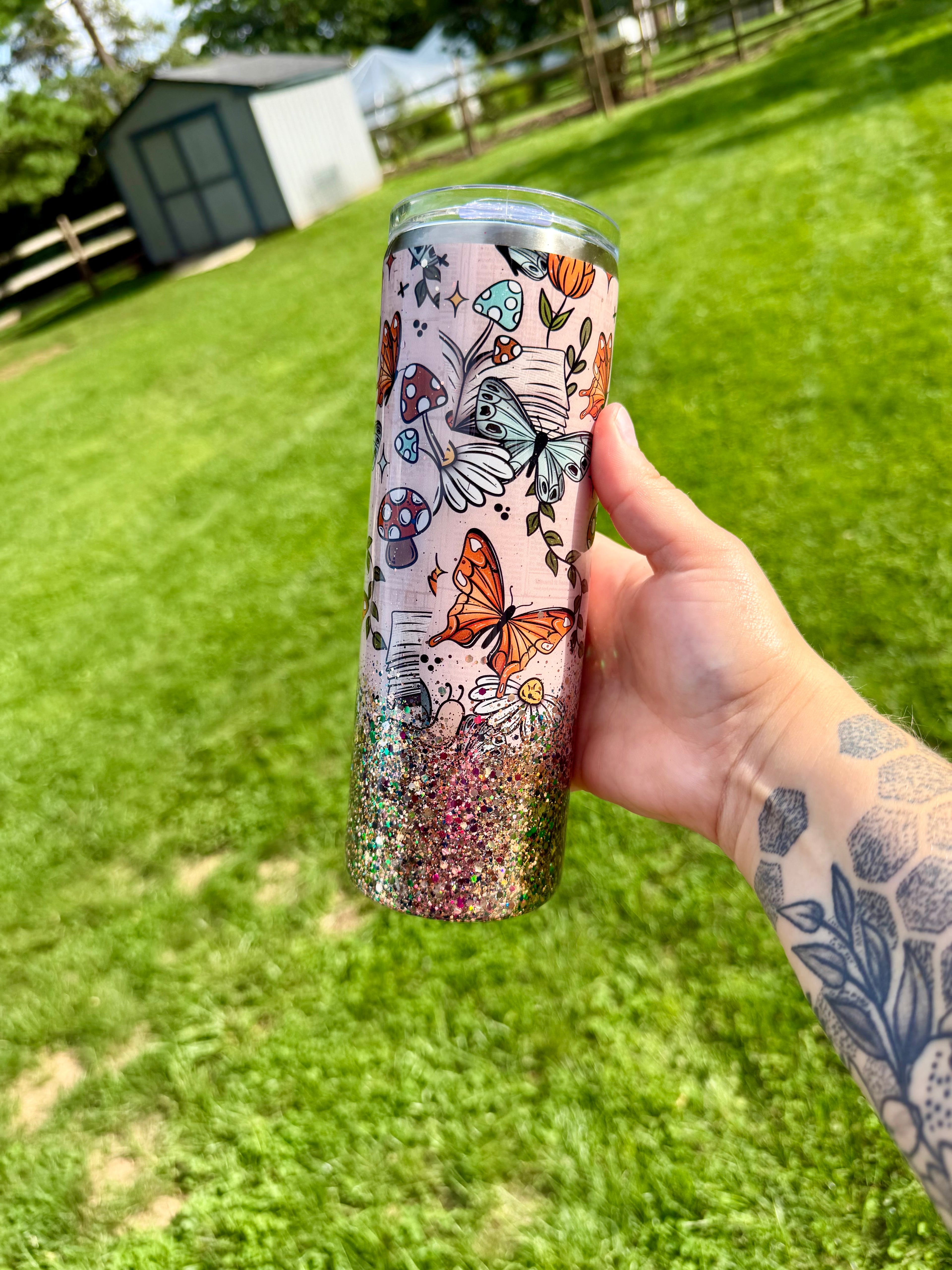 Butterfly & Mushroom 20oz Tumbler