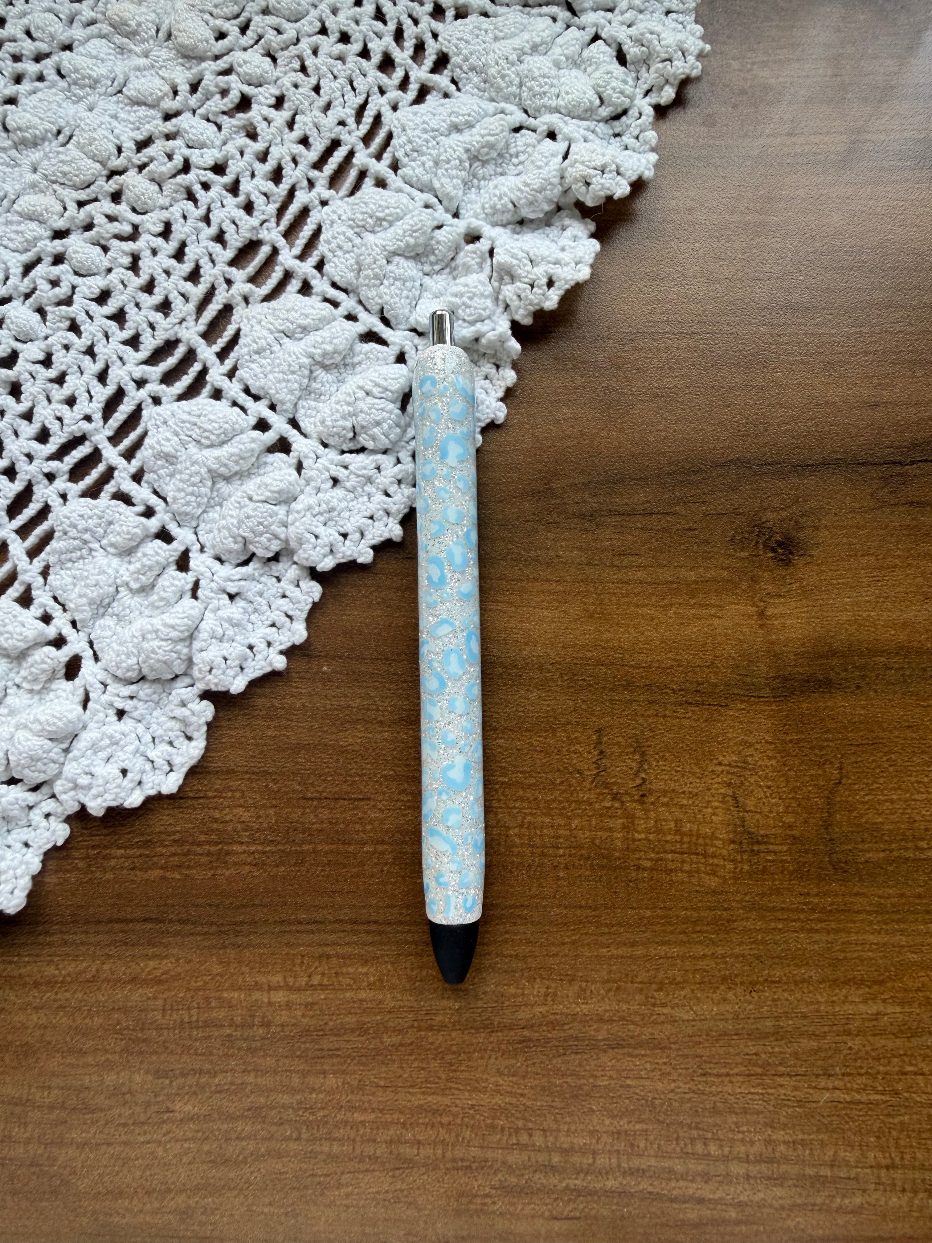 Blue Cheetah Pen