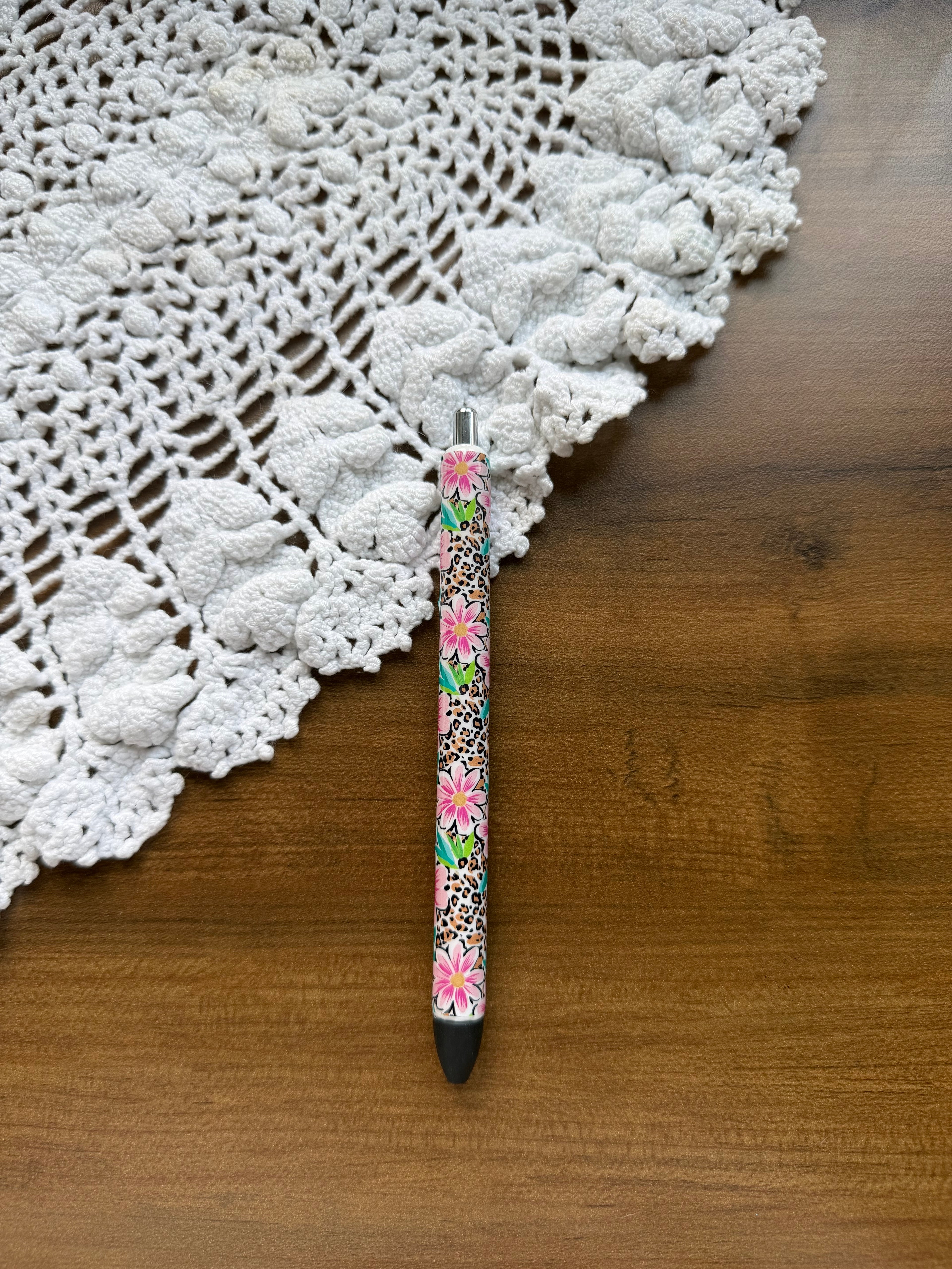 Cheetah Floral Pen