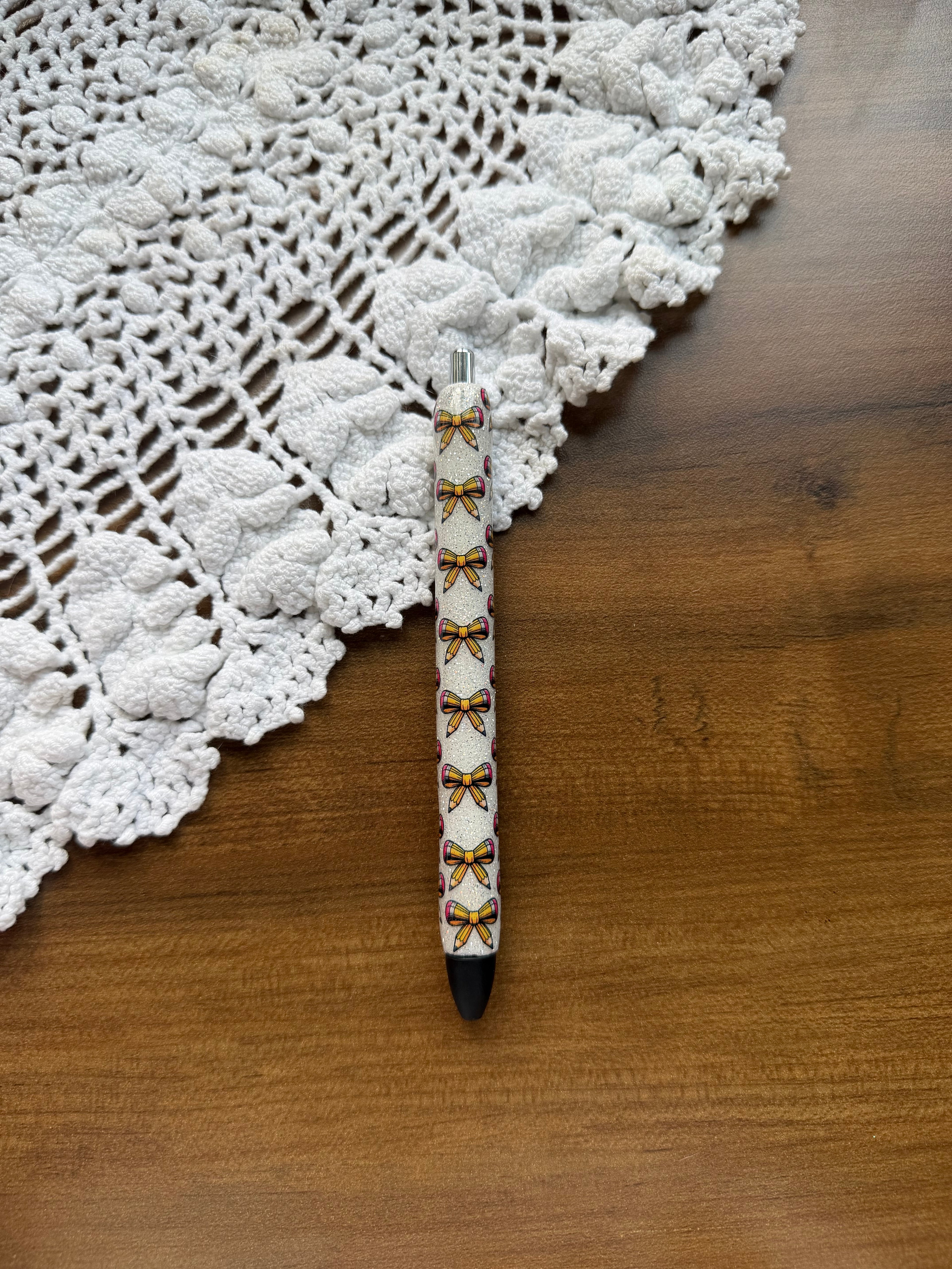Pencil Bows on White Pen