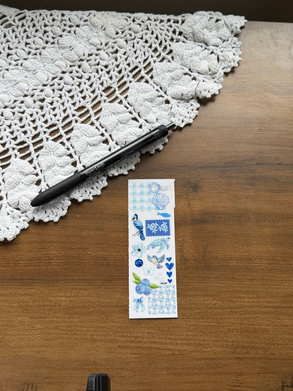 Blue Collage Pen Wrap