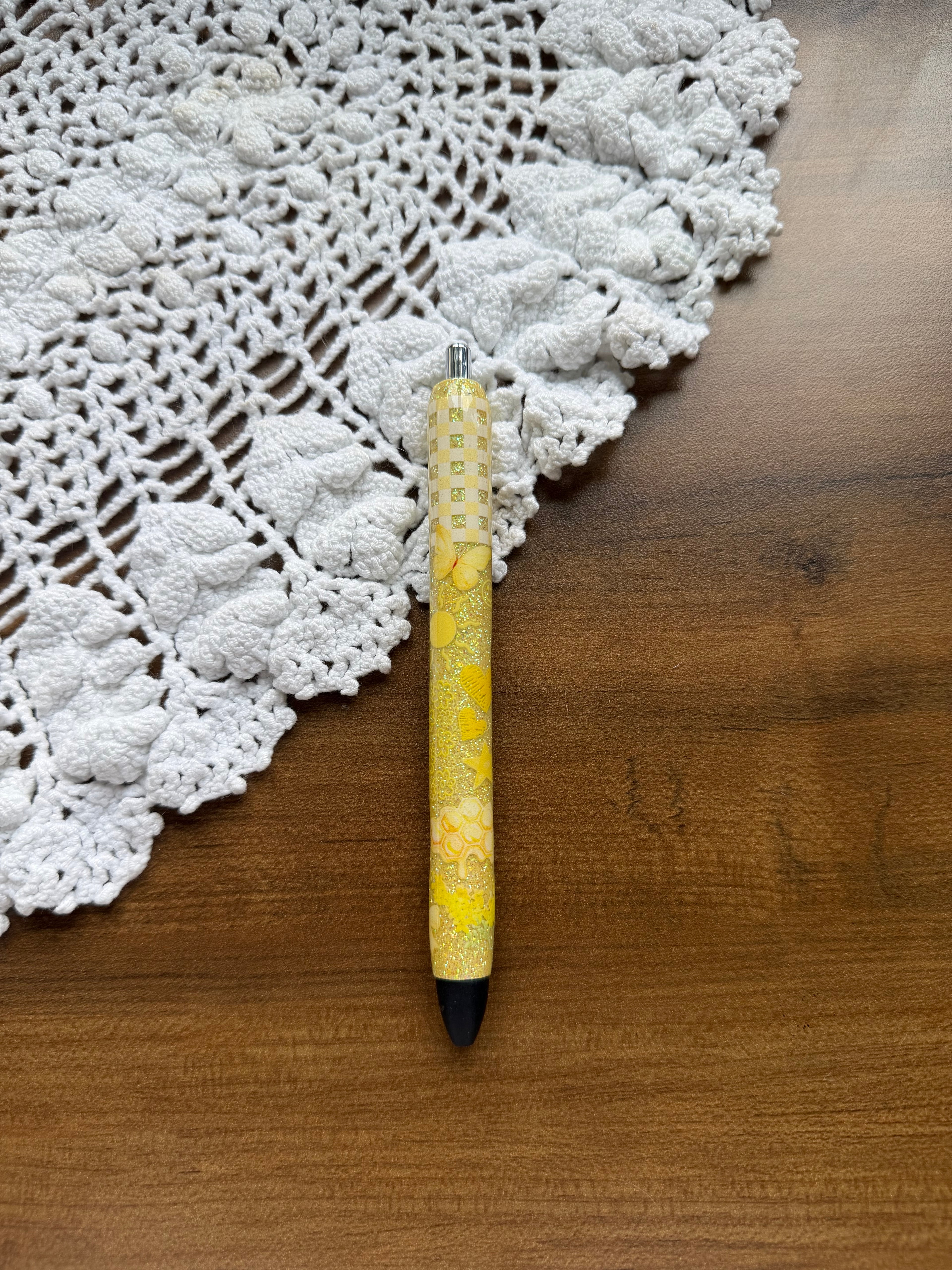 Yellow Patchwork Pen