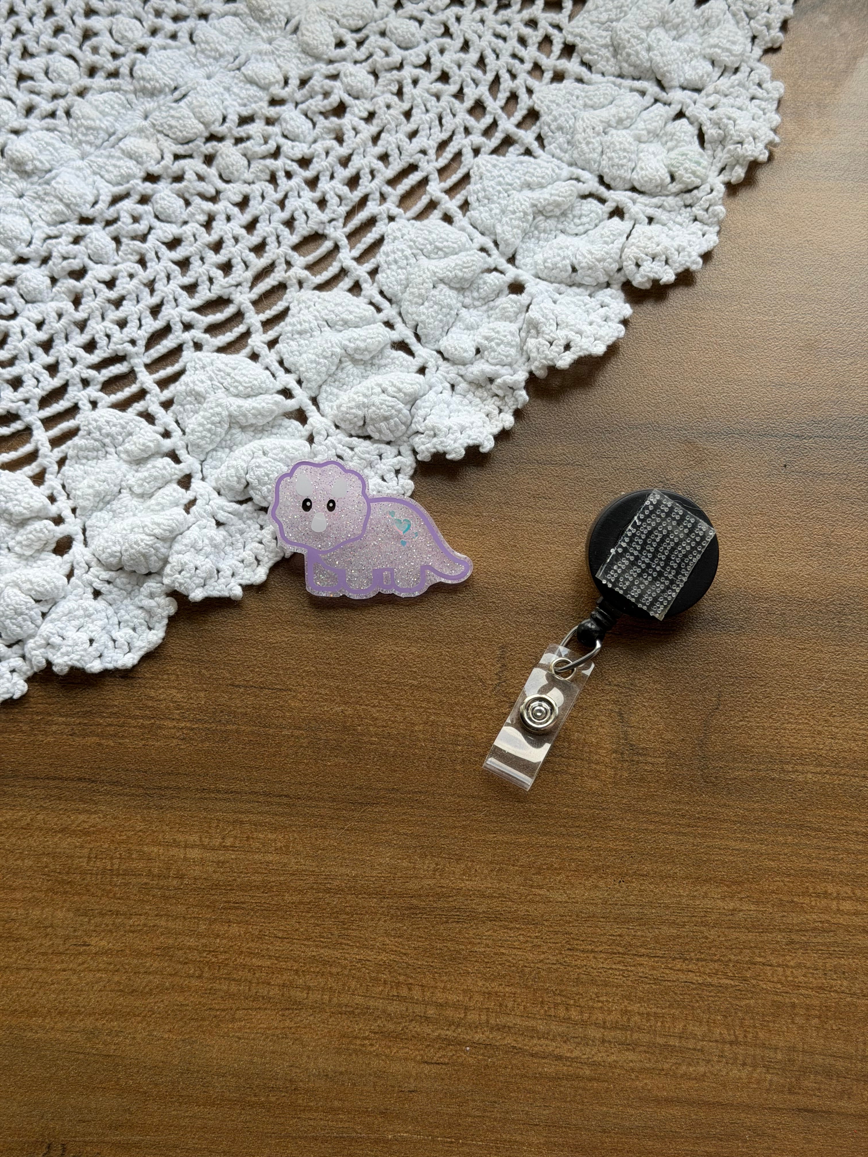 Purple Dino Badge Reel
